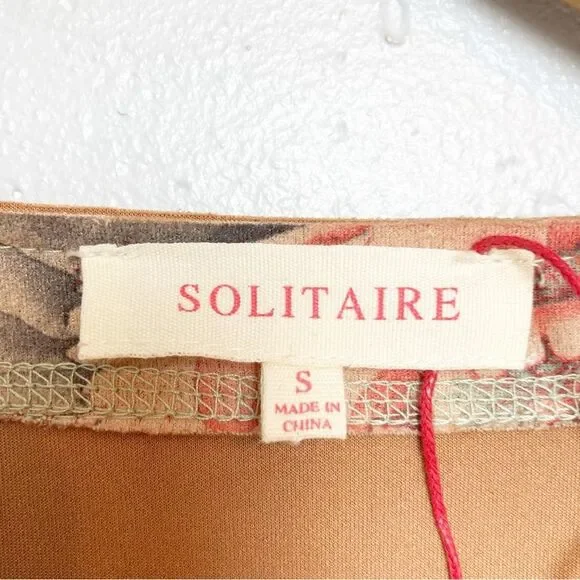 SolitaireMauve Floral Large Print Open Front Jacket Small